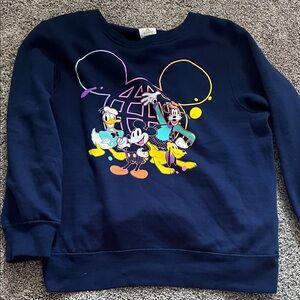 Disney Blue Sweatshirt with Classic Character Prints